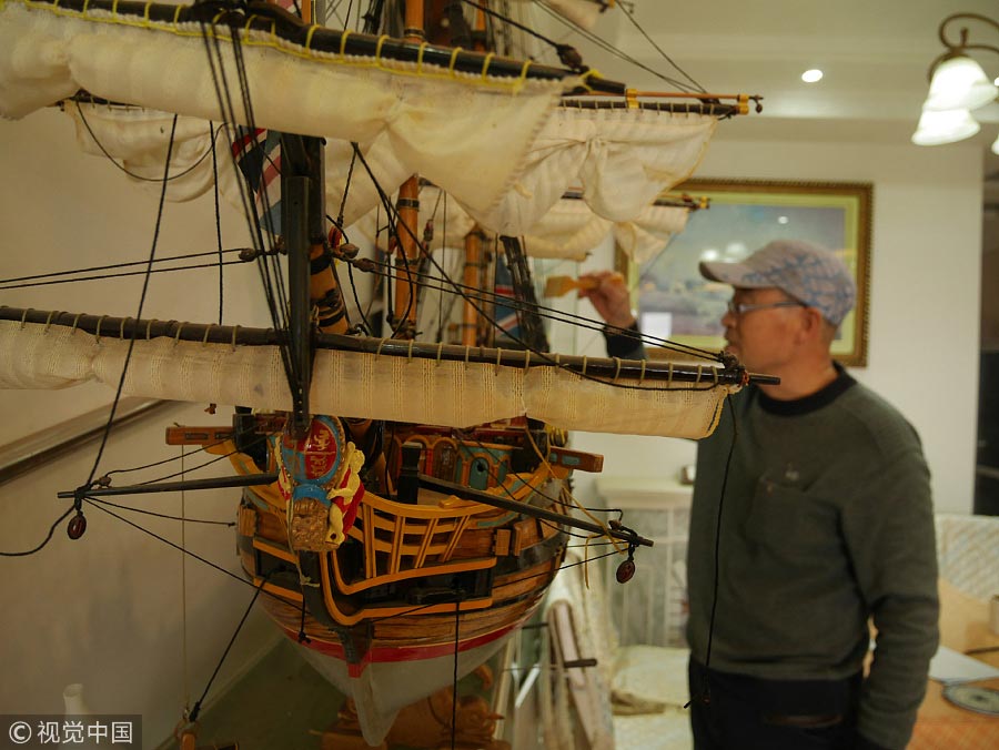 Chinese retiree becomes model ship master