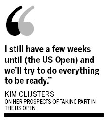 Clijsters' US Open title defense in doubt