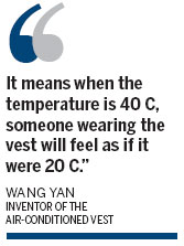 Air-conditioned vests offer relief from the heat