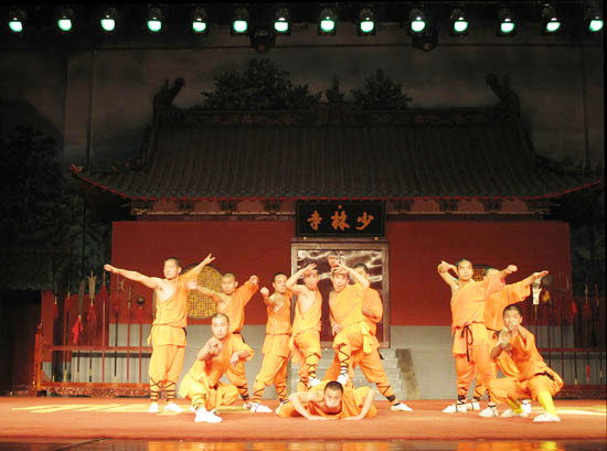 Martial arts show staged at Shaolin Epo Wushu College