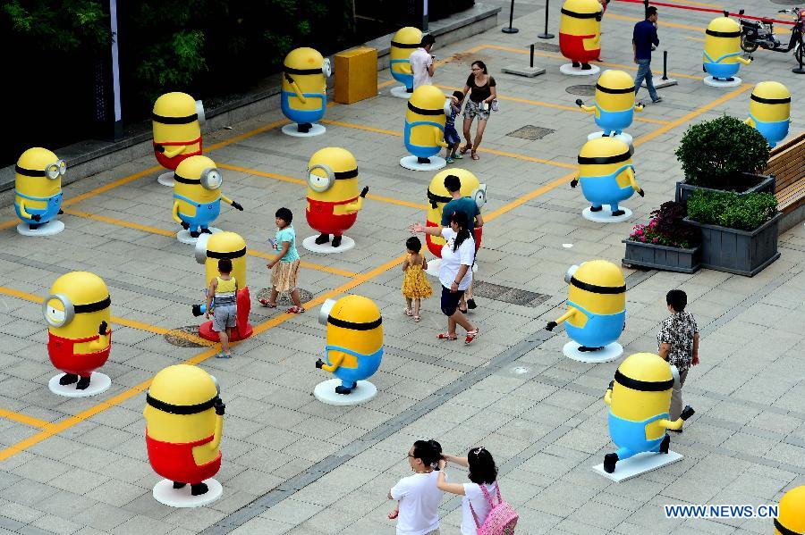 Minions figures displayed in Jinan