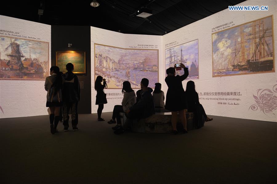 Claude Monet's creations displayed through multimedia in Chengdu