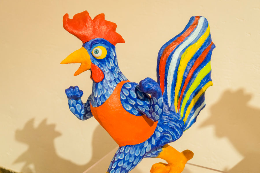 Chicken artwork celebrates Year of the Rooster