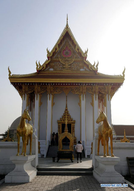 Different styles of Buddha halls at China's White Horse Temple