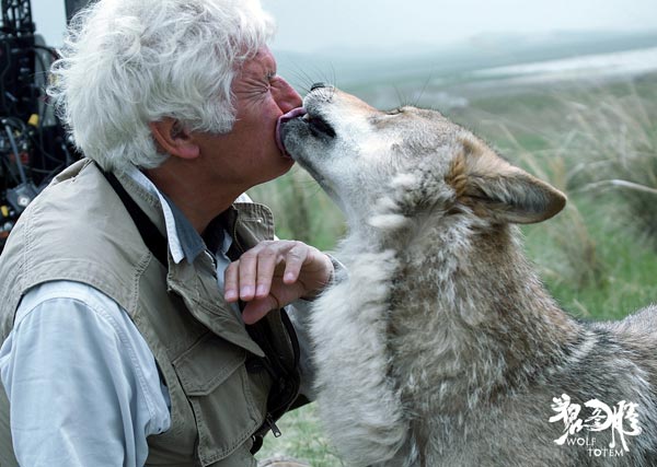 Chinese actor dances with wolves