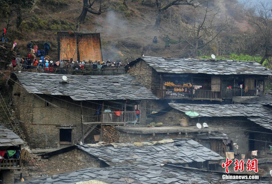 Grand festival in the remote mountain