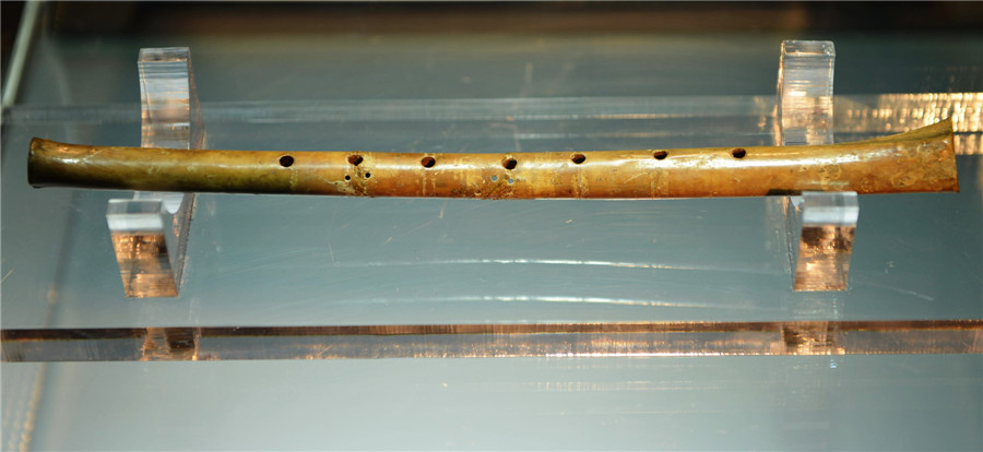 Ancient musical instruments on display in Hangzhou