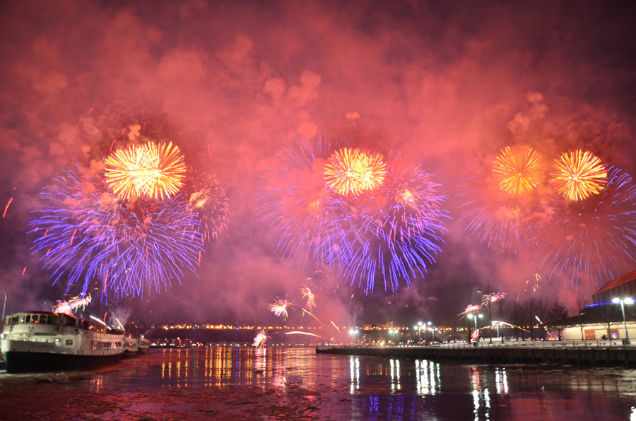 Spring Festival fireworks in New York City