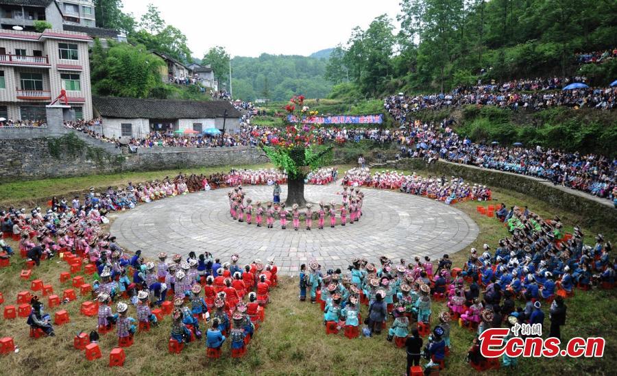 Miao ethnic group celebrates folk festival