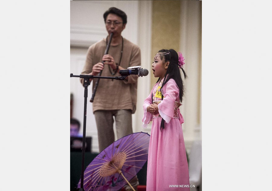 Kids compete over studies on Chinese culture in Wuhan