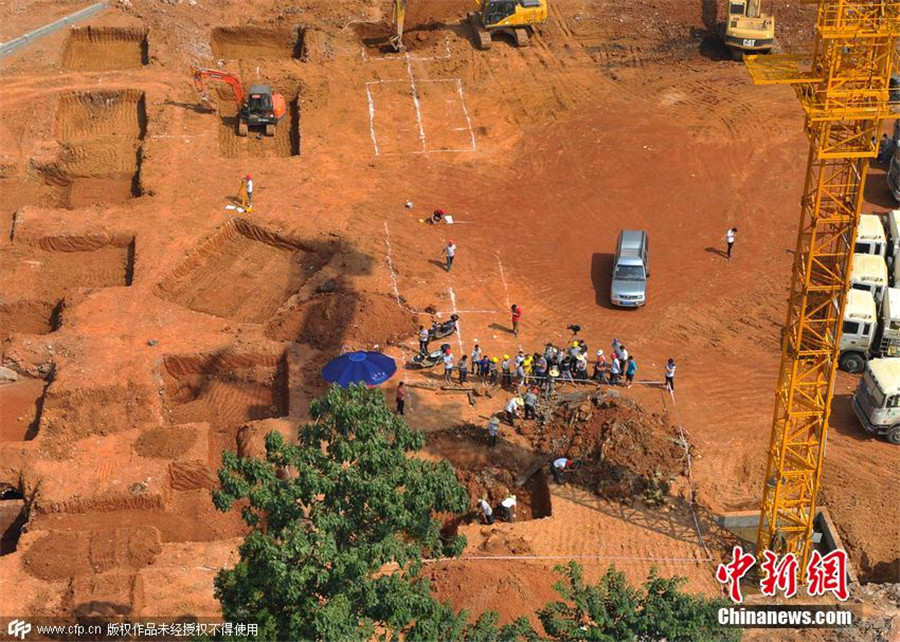 Ancient tomb discovered at construction site in Changsha