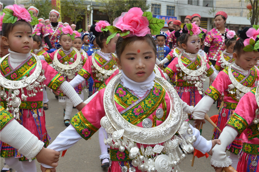 Dance and ethnic dresses mark Lusheng festival in SW China