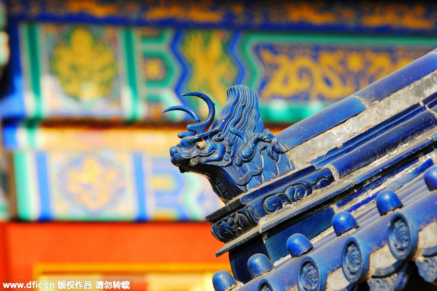 Bright Temple of Heaven shines in winter