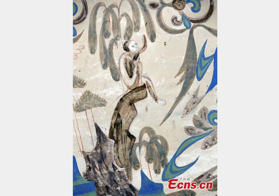 Dunhuang murals feature monkeys 1,400 years ago