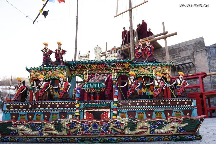 Exhibition of butter sculptures held at Taer Monastery in Qinghai