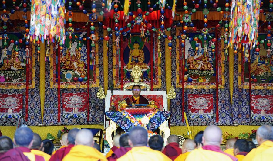 11th Panchen Lama attends religion activity in China's Tibet