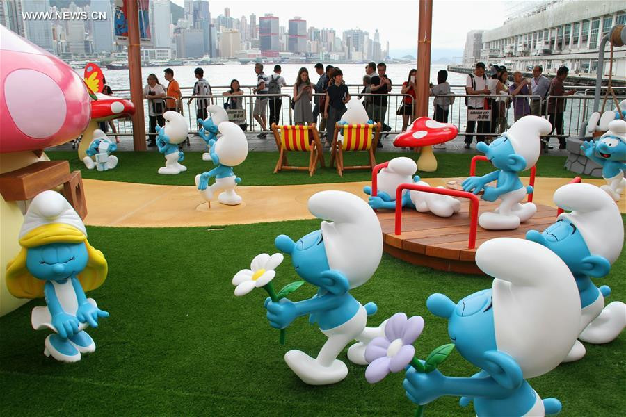 'We're All Smurfs' exhibited in HK