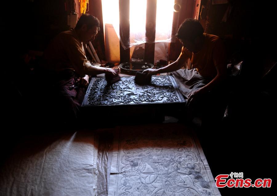 Tibetan sutra-printing house holds a treasure trove of printing blocks