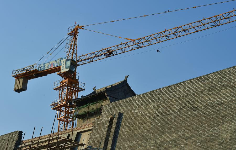 Ancient temple under restoration in Taiyuan