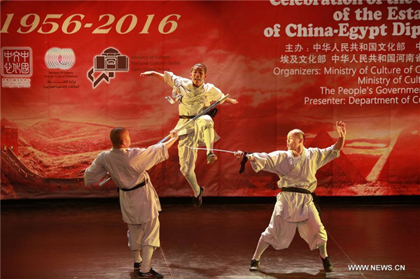 Egyptians aghast at breathtaking shows of Shaolin Kung Fu