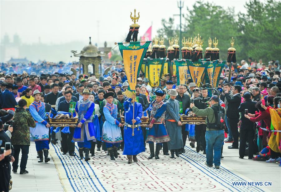 Memorial ritual for Genghis Khan held in China's Inner Mongolia