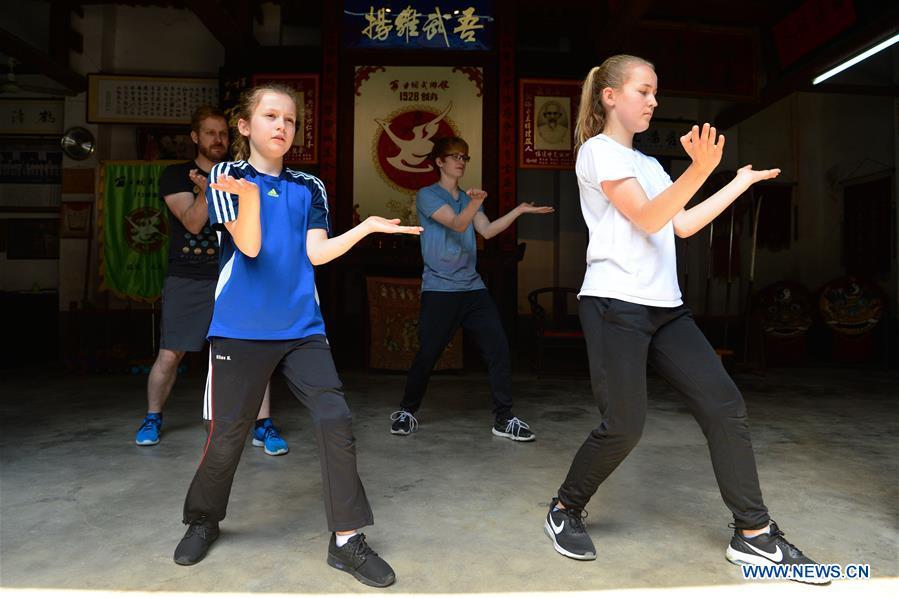 German girl learns Chinese martial art in Yongchun