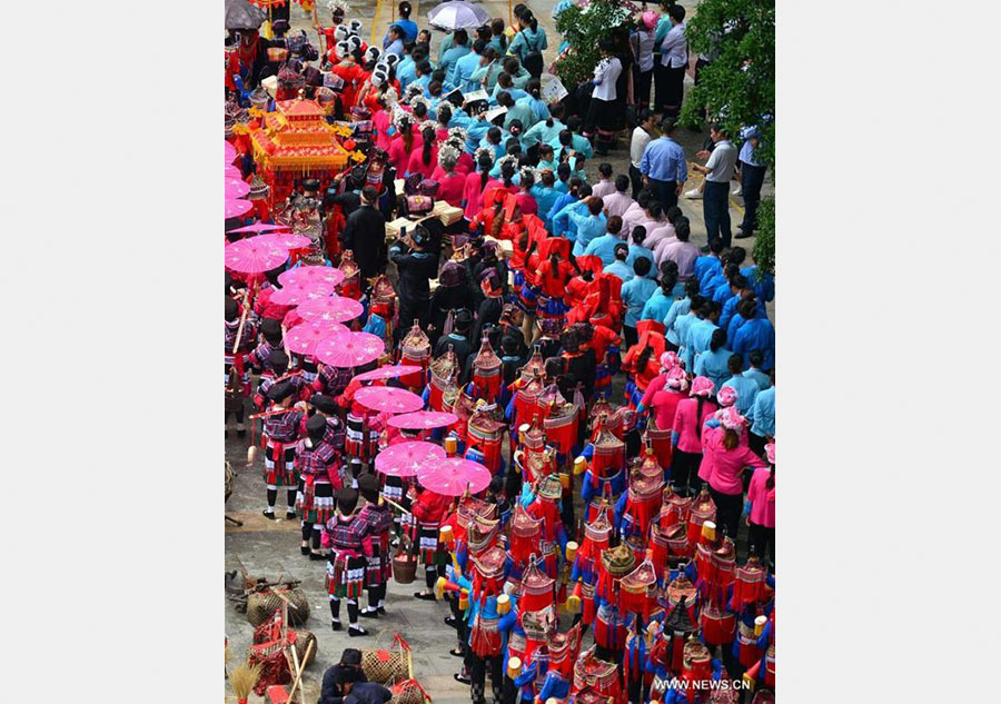 People of various ethnic groups celebrate Longji Terraces Cultural Festival in Guangxi