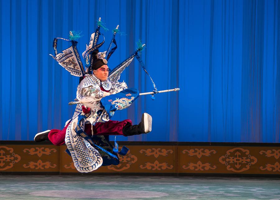 Actors perform traditional local opera 'Sixian' in Hebei