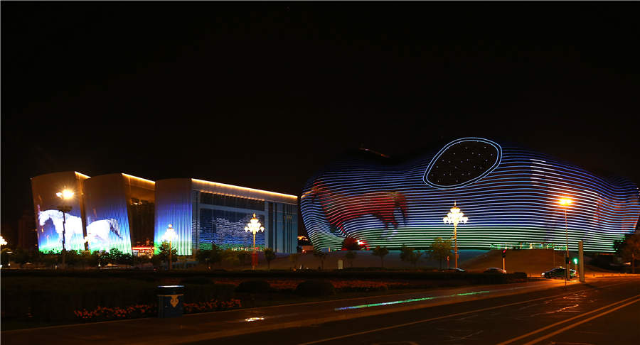 Modern technology lights up Ordos in Inner Mongolia