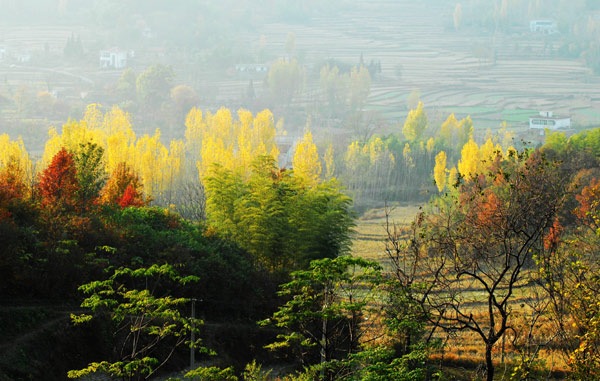 河南固始西九華山冬景如畫 （組圖）