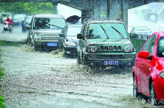 武漢遭暴雨襲擊 “海景”隨處可見(jiàn)市民再“看海”