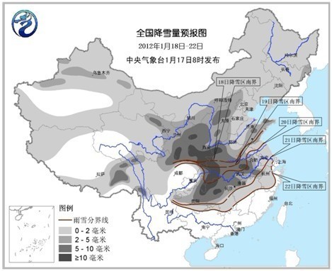 全國(guó)雨雪勢(shì)頭強(qiáng)勁 今年首個(gè)暴雪藍(lán)色預(yù)警發(fā)布