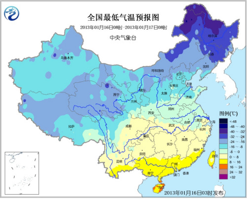 冷空氣影響中國(guó)北方地區(qū) 局地降溫可達(dá)10℃