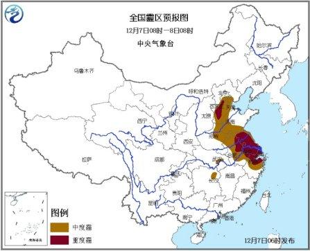 中央氣象臺(tái)繼續(xù)發(fā)布霾橙色預(yù)警 上海局地有重度霾