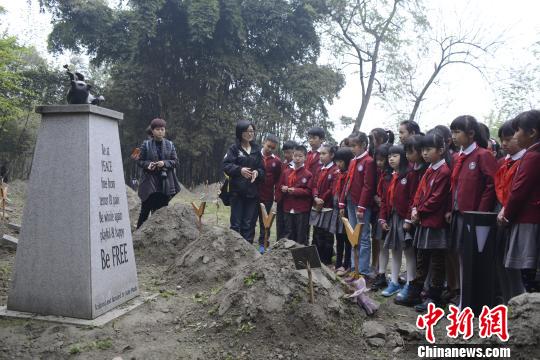 成都少年清明為月熊掃墓