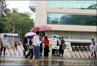 Myanmar's military government said at least 11 people were killed in four bomb explosions that struck the capital Yangon, but witnesses said dozens of people died in the unprecedented attacks.(AFP) 