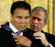 Bush honours Ali with highest civilian award