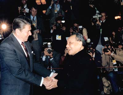 Deng meets Ronald Reagan