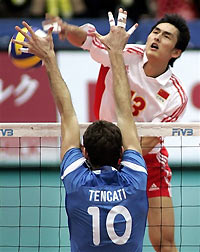 China beat by Italy 3-0 at World Champions Cup