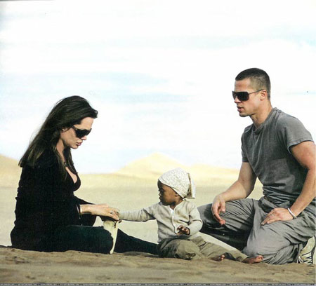 Brangelina beautiful family in Namib Desert