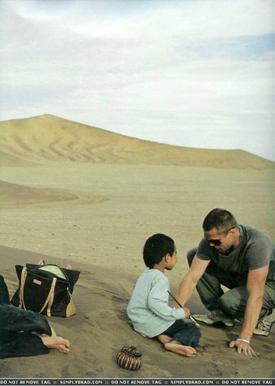 Brangelina beautiful family in Namib Desert