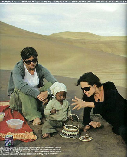 Brangelina beautiful family in Namib Desert