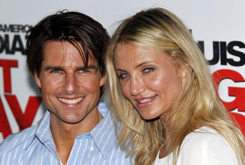 Tom Cruise and Cameron Diaz pose during a photocall for premiere of film 