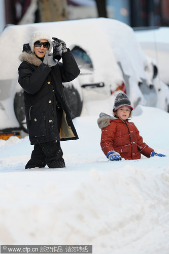 Sarah Jessica Parker's family fun in the snow