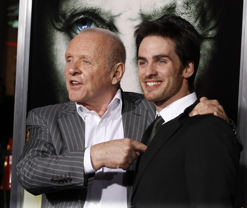 Anthony Hopkins at the film premiere of 'The Rite' in Hollywood