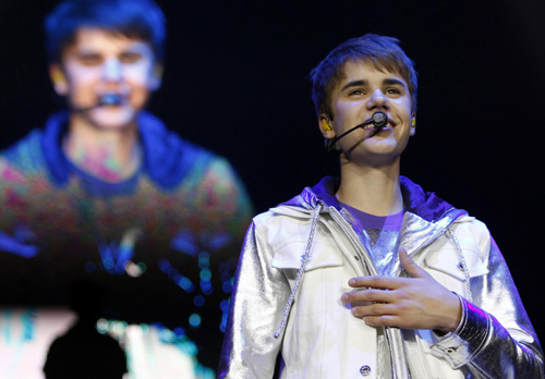 Justin Bieber performs during his concert