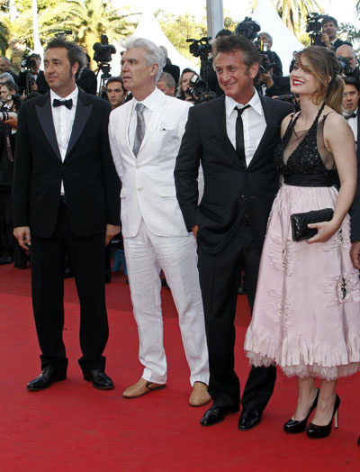 The screening of 'This Must Be The Place' at Cannes