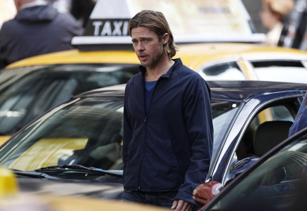 Brad Pitt films 'World War Z'