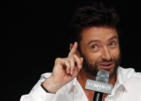 Hugh Jackman promotes 'The Wolverine' in Seoul