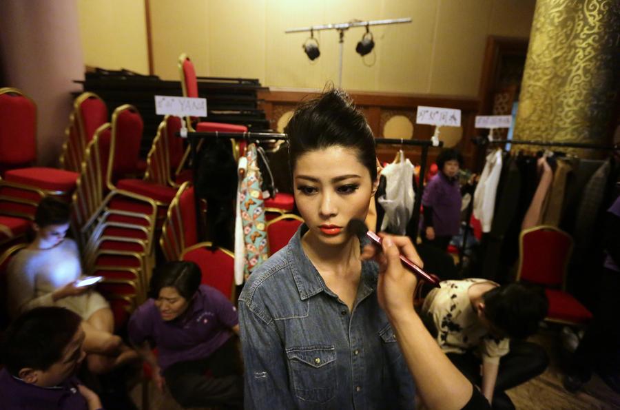 Backstage at China Fashion Week